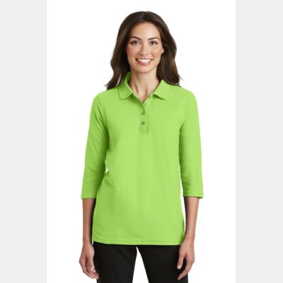 Women's Silk Touch 3/4 Sleeve Polo Thumbnail