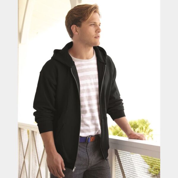 Unisex Ultimate Cotton® Full-Zip Hooded Sweatshirt Thumbnail