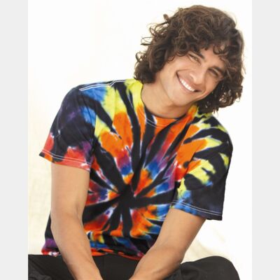 Rainbow Cut-Spiral Tie-Dyed T-Shirt Thumbnail