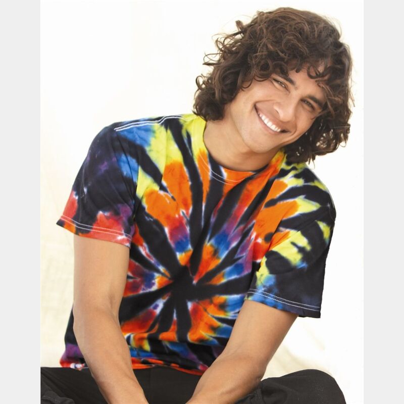 Rainbow Cut-Spiral Tie-Dyed T-Shirt Thumbnail