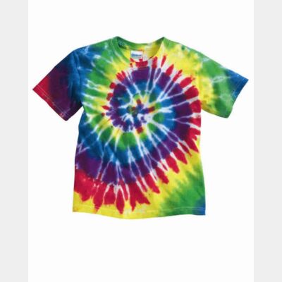 Youth Multi-Color Spiral Tie-Dyed T-Shirt Thumbnail