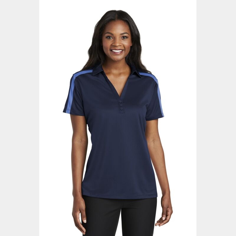 Women's Silk Touch Performance Colorblock Stripe Polo Thumbnail