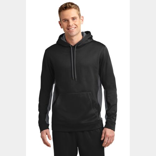 Sport Wick ® Fleece Colorblock Hooded Pullover Thumbnail