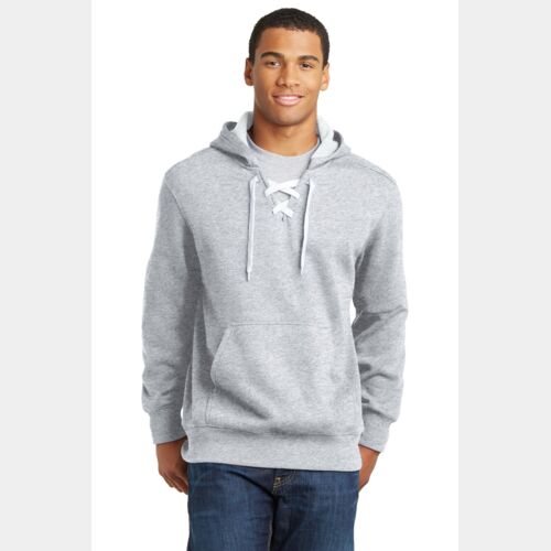 Lace Up Pullover Hooded Sweatshirt Thumbnail