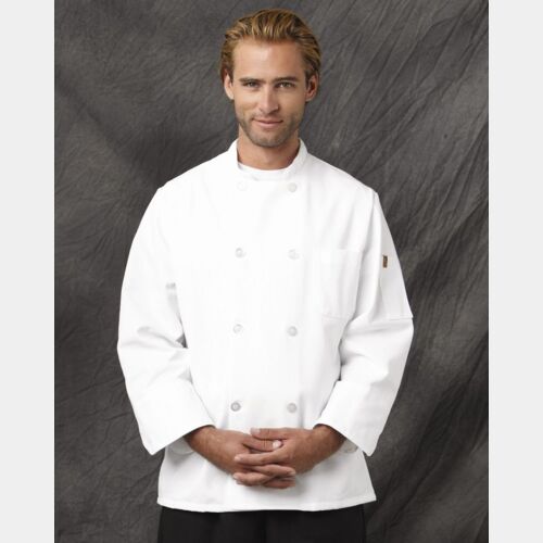 Button Chef Coat with Thermometer Pocket Thumbnail