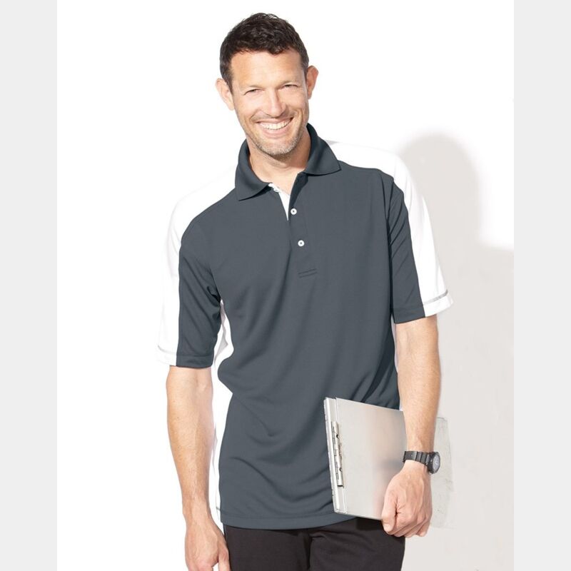 Men's Colorblocked Moisture Free Mesh Polo Thumbnail
