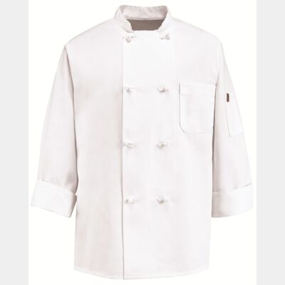 Eight Knot Button Chef Coat with Thermometer Pocket Thumbnail