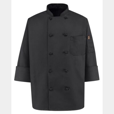 Black Knot Button Chef Coat Thumbnail