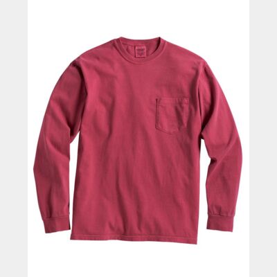 Unisex Garment-Dyed Heavyweight Long Sleeve Pocket T-Shirt Thumbnail