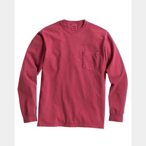 Unisex Garment-Dyed Heavyweight Long Sleeve Pocket T-Shirt Thumbnail
