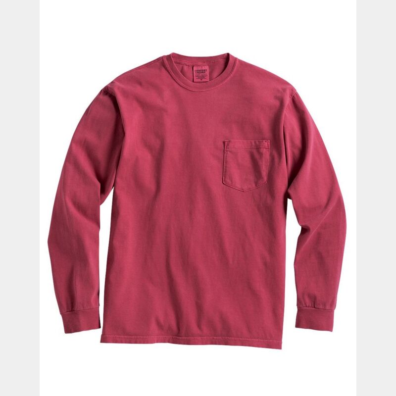Unisex Garment-Dyed Heavyweight Long Sleeve Pocket T-Shirt Thumbnail