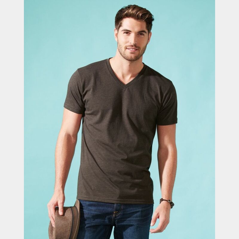 Men's CVC V-Neck T-Shirt Thumbnail
