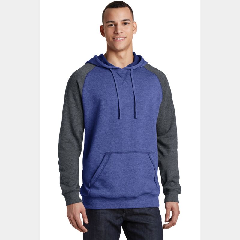 Young Mens Lightweight Fleece Raglan Hoodie Thumbnail