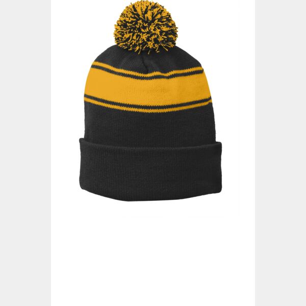 Stripe Pom Pom Beanie Thumbnail