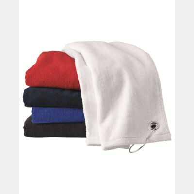 Velour Hemmed Towel with Grommet & Hook Thumbnail