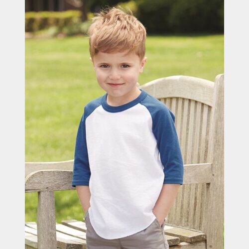 Toddler Three-Quarter Sleeve Baseball Jersey Thumbnail