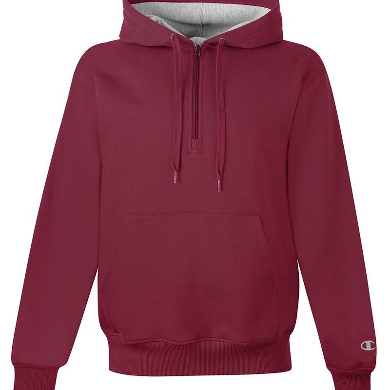 Unisex Cotton Max Hooded Quarter-Zip Sweatshirt Thumbnail