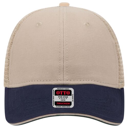 OTTO CAP 6 Panel Low Profile Mesh Back Trucker Hat Thumbnail