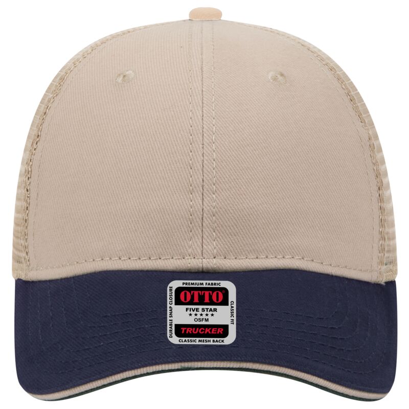 OTTO CAP 6 Panel Low Profile Mesh Back Trucker Hat Thumbnail