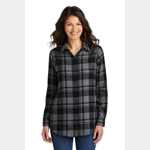 Women's Plaid Flannel Tunic Thumbnail