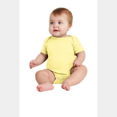 Infant Short Sleeve Baby Rib Bodysuit Thumbnail