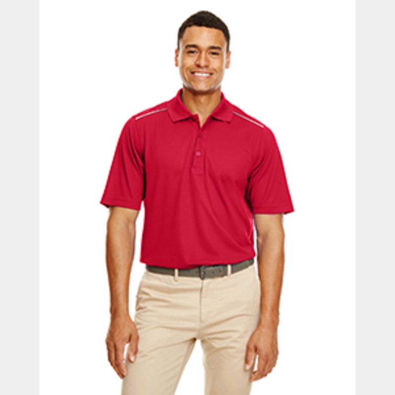 Men's Radiant Performance Piqué Polo with Reflective Piping Thumbnail