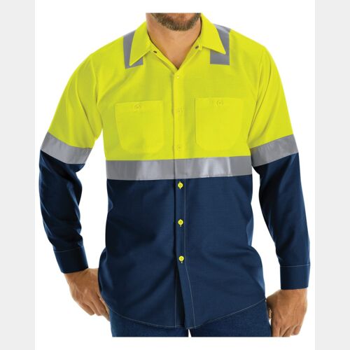 Men's Enhanced & Hi-Visibility Long Sleeve Work Shirt Thumbnail