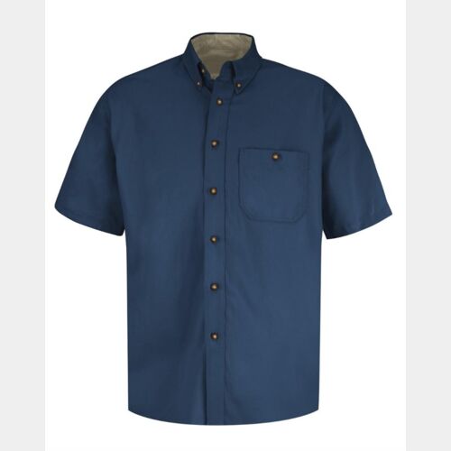 Men's Short Sleeve 100% Cotton Dress Shirt Thumbnail
