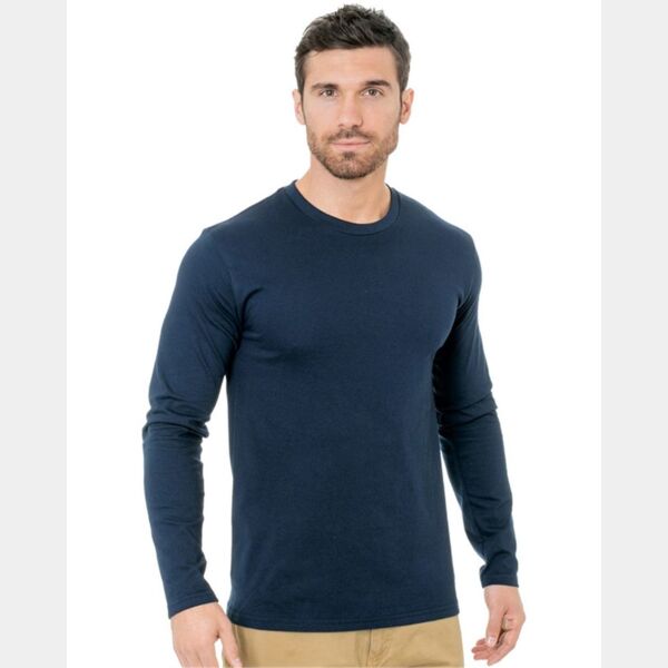 Unisex Fine Jersey Long Sleeve T-Shirt Thumbnail