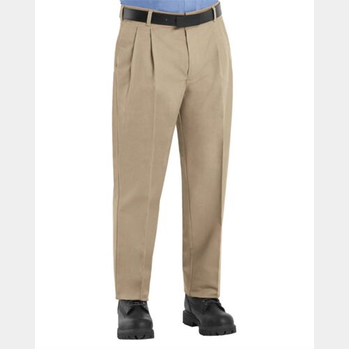 Men's Odd-Extended Sizes Pleated Twill Slacks Thumbnail