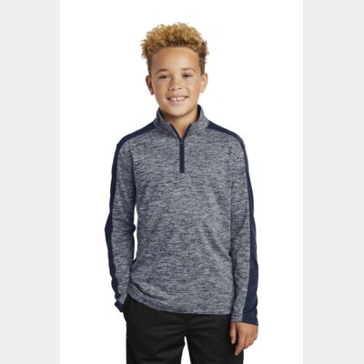 Youth PosiCharge ® Electric Heather Colorblock 1/4 Zip Pullover Thumbnail