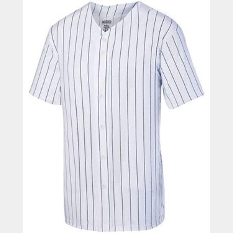 Youth Pinstripe Full Button Baseball Jersey Thumbnail