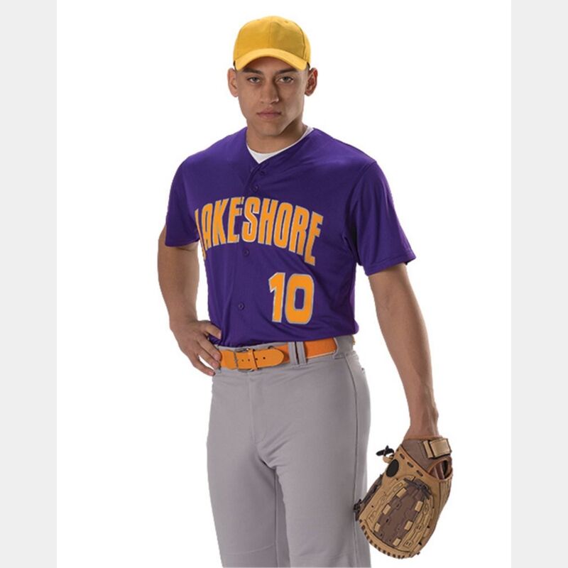 Youth Full Button Lightweight Baseball Jersey Thumbnail