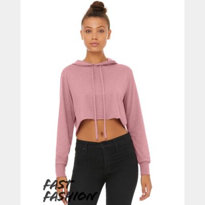 Women’s Triblend Crop Long Sleeve Hoodie Thumbnail