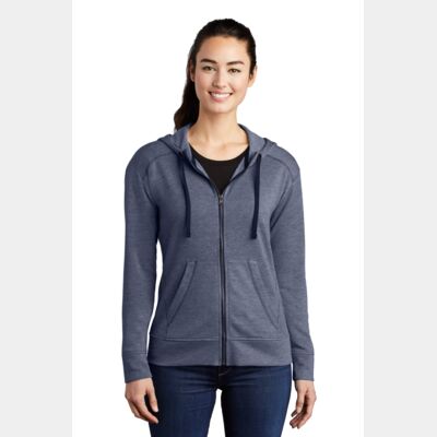 Women's PosiCharge ® Tri Blend Wicking Fleece Full Zip Hooded Jacket Thumbnail