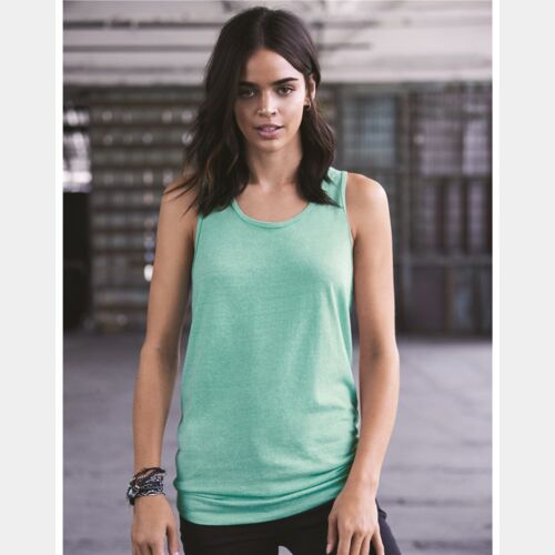 Women's Snow Heather Jersey Racerback Tank Top Thumbnail