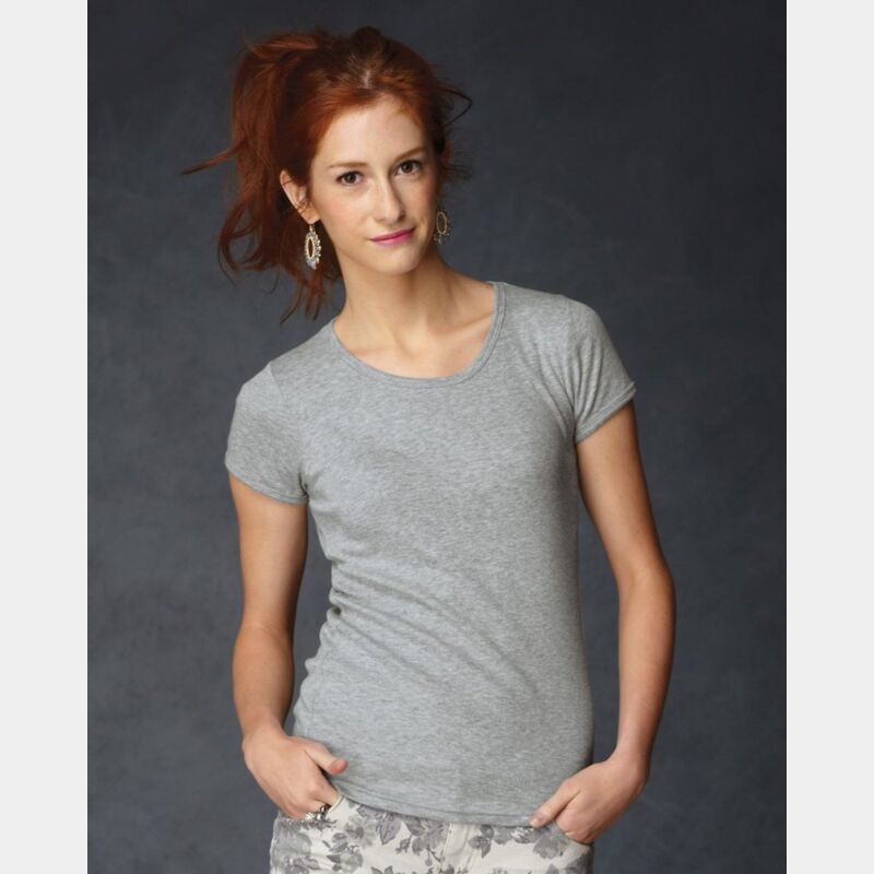 Women's 1×1 Baby Rib Scoop T-Shirt Thumbnail
