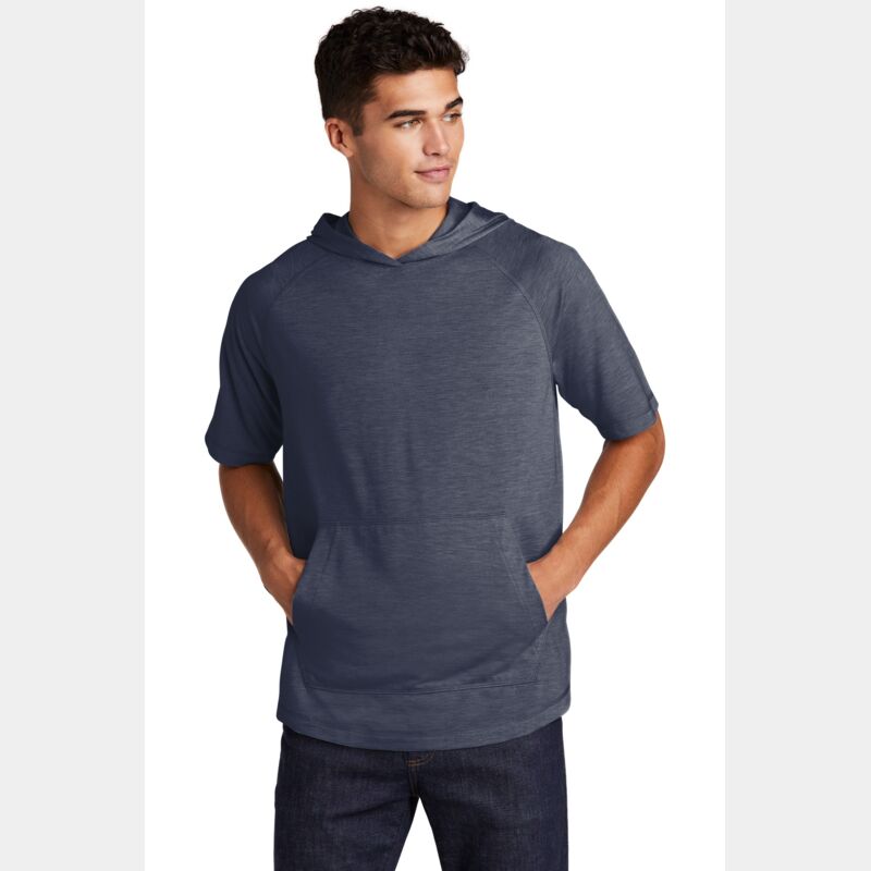 PosiCharge ® Tri Blend Wicking Short Sleeve Hoodie Thumbnail