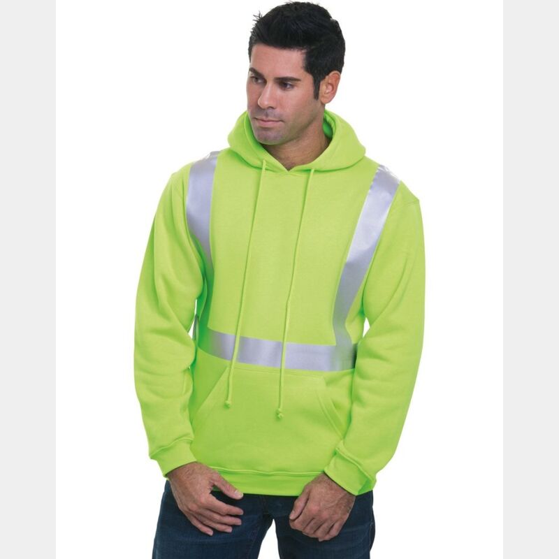 Unisex USA-Made Hi-Visibility Hooded Sweatshirt Thumbnail