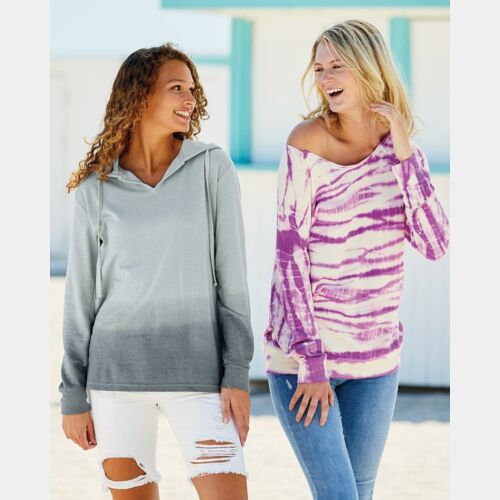 Women's French Terry Off-the-Shoulder Tie-Dyed Sweatshirt Thumbnail