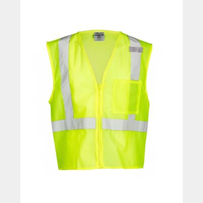 Unisex Single Pocket Zipper Mesh Vest Thumbnail