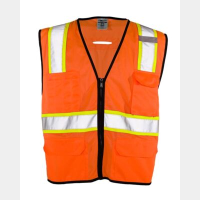 Unisex 6 Pocket Contrast Class 2 Vest Thumbnail