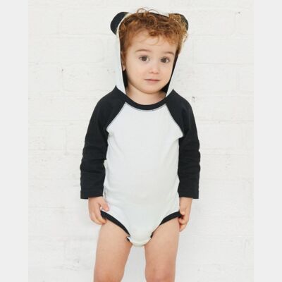Infant Fine Jersey Character Hooded Long Sleeve Bodysuit with Ears Thumbnail