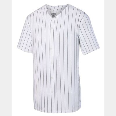 Unisex Pinstripe Full Button Baseball Jersey Thumbnail