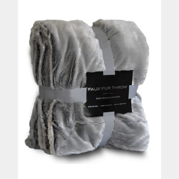 Faux Fur Throw Blanket Thumbnail