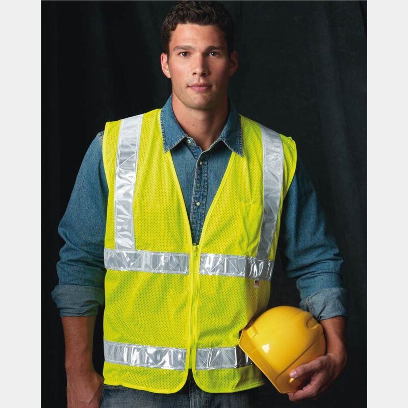 Unisex USA-Made Mesh Safety Vest Thumbnail
