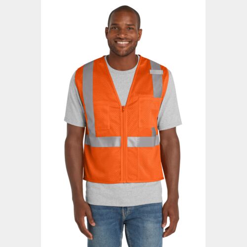 Ansi 107 Class 2 Mesh Zippered Vest Thumbnail