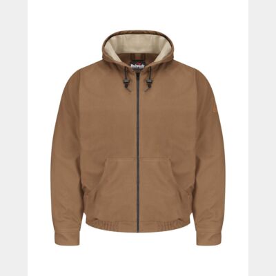 Men's Tall Brown Duck Hooded Jacket - EXCEL FR® ComforTouch Thumbnail