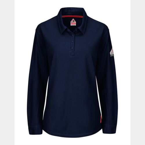 iQ Series® Women's Long Sleeve Polo with 4-Button Placket Thumbnail
