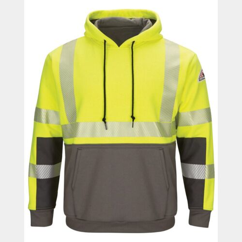 Men's Tall Hi-Visibility Color-Blocked Hooded Sweatshirt Thumbnail